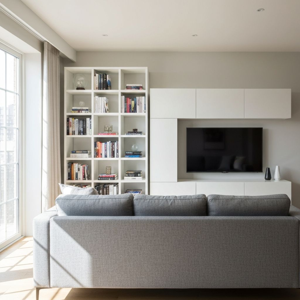 Intérieur moderne avec meubles montés